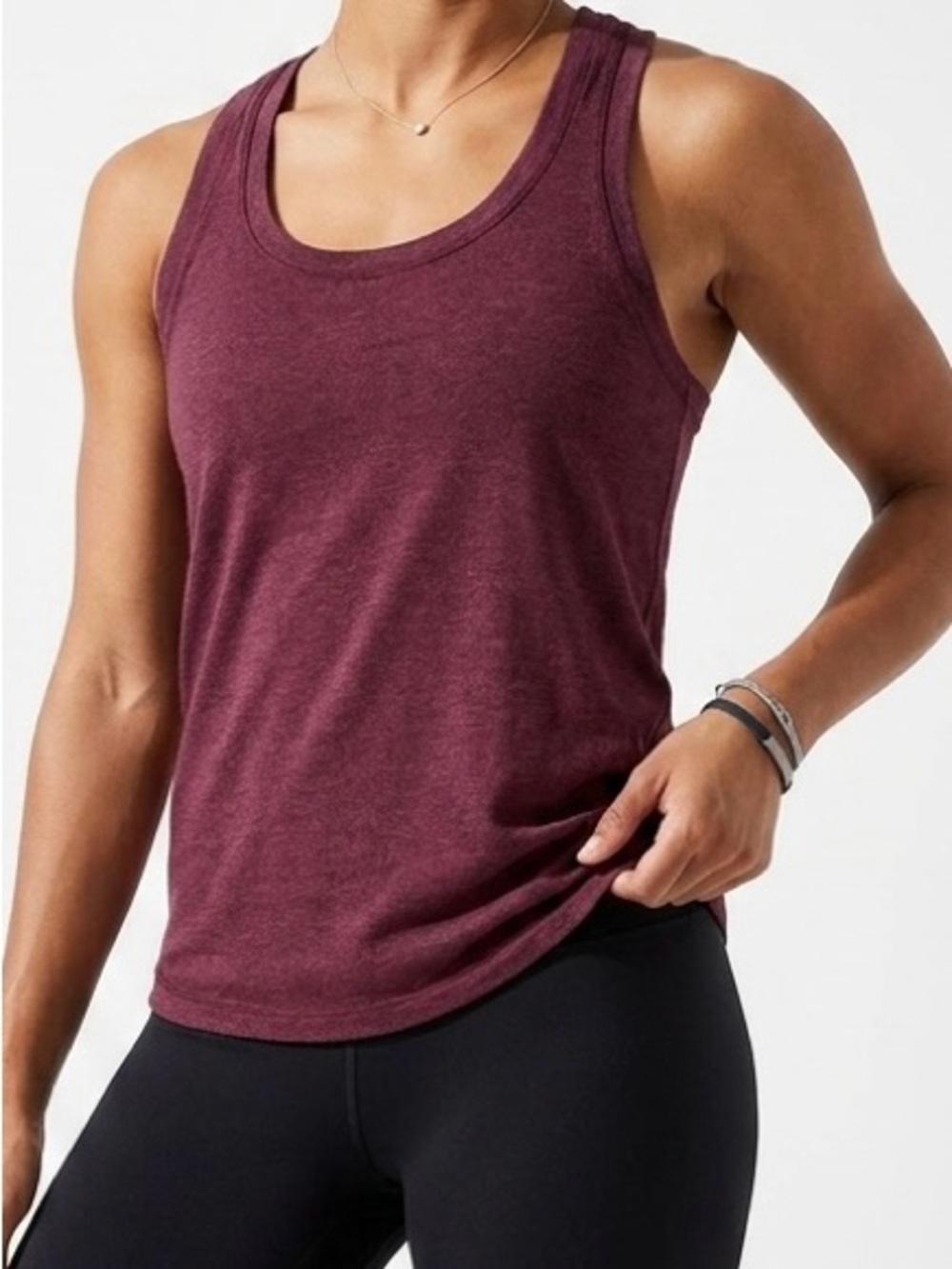 CALIA by Carrie Underwood Burgundy Scoop Neck Racerback Tank